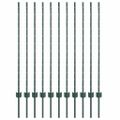 vidaXL Zabudovaný plotový stĺpik 11 ks Zelená 160 cm