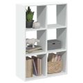 vidaXL Rozdeľovacia knižnica biela 69,5x29x103,5 cm kompozitné drevo