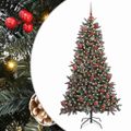 vidaXL Umelý vianočný stromček Zelená 180 cm PVC, plast a oceľ