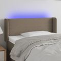 vidaXL Čelo postele s LED sivohnedé 83x16x78/88 cm látka