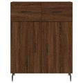vidaXL Vysoká skrinka hnedý dub 69,5x34x180 cm spracované drevo