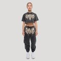 Dámske cropped tričko Abyss Charcoal - GymBeam, veľkosť XS