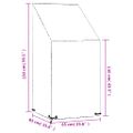 vidaXL Kryt na záhradnú stoličku 8 očiek 65x65x110/150 cm polyetylén
