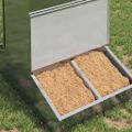 vidaXL Feeder pre prasatá Strieborná 82 x 51 x 91,5 cm 20 kg