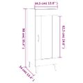vidaXL Komoda dub sonoma 34,5x34x90 cm spracované drevo