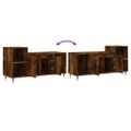 vidaXL TV skrinka dymový dub 100x35x55 cm spracované drevo