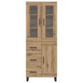 vidaXL Highboard 2 ks Remeselný dub 69,5 x 34 x 180 cm