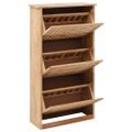 vidaXL Botník z orechového dreva 55x20x104 cm
