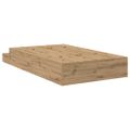 vidaXL Rám postele s úložným prostorem s dverami Remeselný dub 120 cm