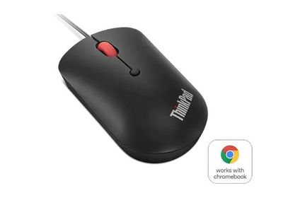 Lenovo ThinkBox/Cestovná/Optická/2 400 DPI/Drôtová USB-C/Čierna