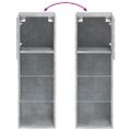 vidaXL TV skrinky s LED svetlami 2 ks betónovo sivé 30,5x30x60 cm