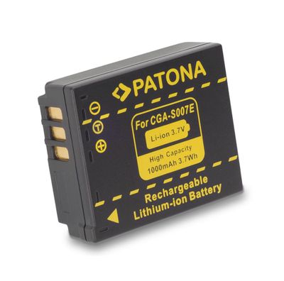 Batéria pre fotoaparáty Panasonic CGA-S007E 1000mAh Li-Ion 3,7V PATONA PT1043