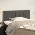 vidaXL Čelo postele tmavosivé 100x5x78/88 cm zamat