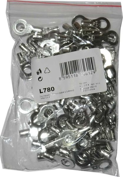 Oko káblové 6,5mm, kábel 2,5-4mm2 (RNB 3,5-6), balenie 100ks