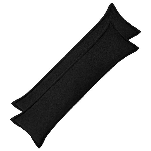 vidaXL Poťah na podložku 2 pcs HOUTEN Čierna 40 x 145 cm Bouclé