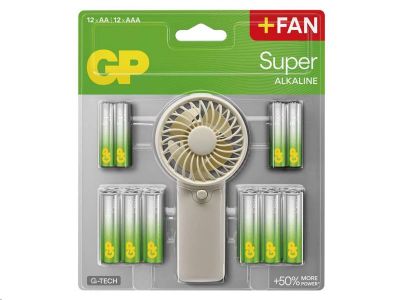 Batéria GP B0161M Super Alkaline 12xAA + 12xAAA + mini ventilátor