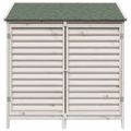 vidaXL Záhradný prístrešok so strechou Biela 106 x 56 x 113,5 cm