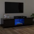 vidaXL TV skrinka s LED svetlami lesklá sivá 120x30x36 cm