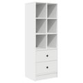 vidaXL Highboard Biela 45,5 x 34 x 127 cm