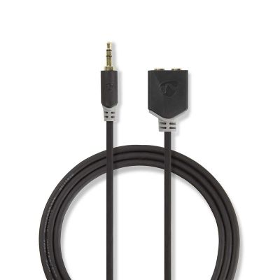 Kábel Jack 3,5mm konektor/Jack 3,5mm konektor 0,2m NEDIS CABW22100AT02