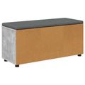 vidaXL Predsieňová lavica s vankúšom Betónovo Sivá 100 x 38 x 46 cm