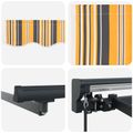 vidaXL Rám markízy Žltá a Šedá 400 × 300 cm Polyester s PU povrchom
