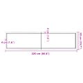 vidaXL Stolová doska 220x50x(2-4) cm neošetrený masív živé hrany