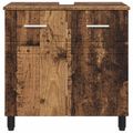 vidaXL Kozmetický stolík do kúpeľne Staré drevo 60 x 35 x 60 cm