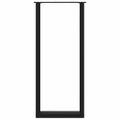 vidaXL Nohy barového stola v tvare U, 2 ks, čierne, 50 x (110-111) cm, oceľové