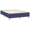vidaXL Posteľný rám boxspring s matracom modrý 140x200 cm látka
