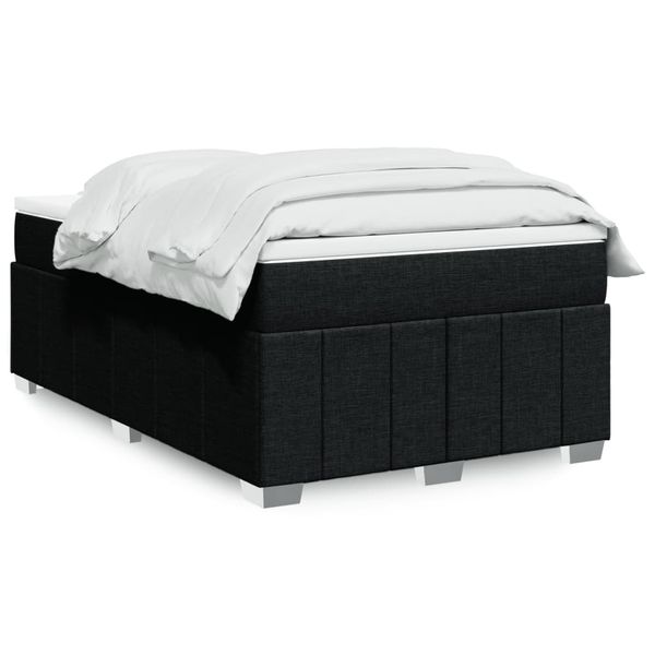 vidaXL Boxspring posteľ s matracom čierny 120x200 cm látka