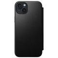 Puzdro Nomad Modern Leather Folio pre iPhone 15 Plus 6,7" čierne
