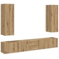 VidaXL 5 dielna súprava nástennej TV skrinky Artisan Oak