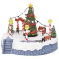 vidaXL Vianočná dekorácia dediny 22 x 21,5 x 17 cm Plast Viacfarebný