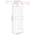 vidaXL Posuvné dvere NARVIK Prírodná a čierna 95 x 210 cm (213,5 cm)