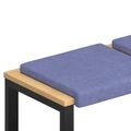 vidaXL Vankúš na lavičku 4 ks Látka Modrá džínovina Hĺbka 35 cm