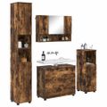 vidaXL Sada kúpeľňového nábytku 4 ks Dymová dub 35 x 30 x 192 cm