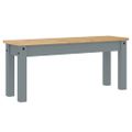 vidaXL Jedálenská lavica PANAMA sivá 105x30x45 cm borovicový masív