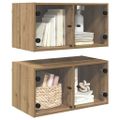 vidaXL Nástenné skrinky 2 ks 68 x 37 x 35 cm Kompozitné drevo