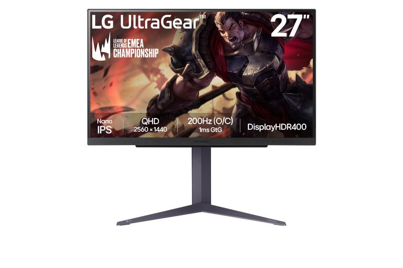 LG UltraGear/27GS85Q-B/27''/IPS/QHD/180Hz/1ms/Black/2R