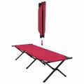 vidaXL Skladacia kempingová posteľ 2 ks Červená 193 x 69 x 45 cm