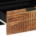 vidaXL TV skrinka Hnedá 100 x 33 x 46 cm Masívne mango drevo