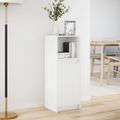 vidaXL Komoda s LED biela 38x34x100 cm kompozitné drevo