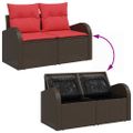 vidaXL Súprava záhradných pohoviek 8 ks Hnedá Poly ratan