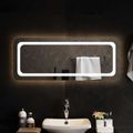 vidaXL Zrkadlo do kúpeľne s LED Priehľadná 100 x 40 cm tvrdené sklo
