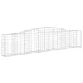 vidaXL Oblúkové gabionové koše 7 ks 400x30x80/100cm pozinkované železo