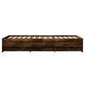 vidaXL Posteľný rám bez matraca dymový dub 75x190 cm kompozitné drevo