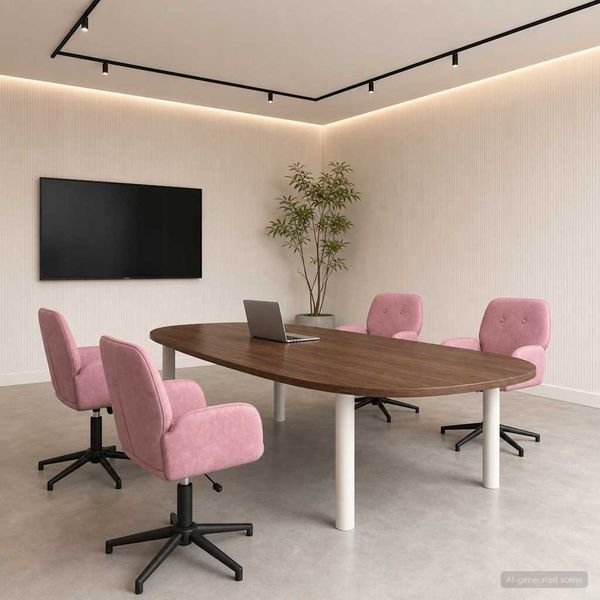 vidaXL Otáčacie stoličky k stolu 4 ks 54 x 55 x 90 cm Ružová Zamat