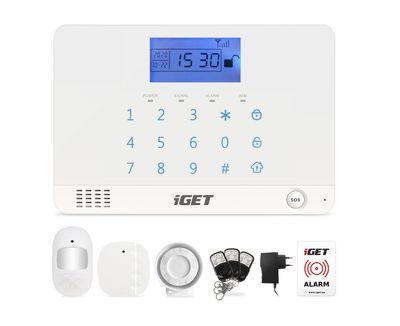 iGET SECURITY M3B - bezdrôtový GSM alarm CZ, zasiela SMS/telefonuje,záložná batéria 8 hod,aplikácia CZ