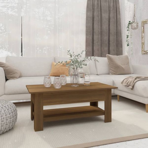 vidaXL Konferenčný stolík hnedý dub 105x55x42 cm kompozitné drevo